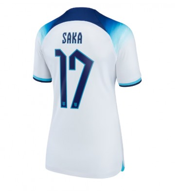 England Bukayo Saka #17 Replica Home Stadium Shirt for Women World Cup 2022 Short Sleeve